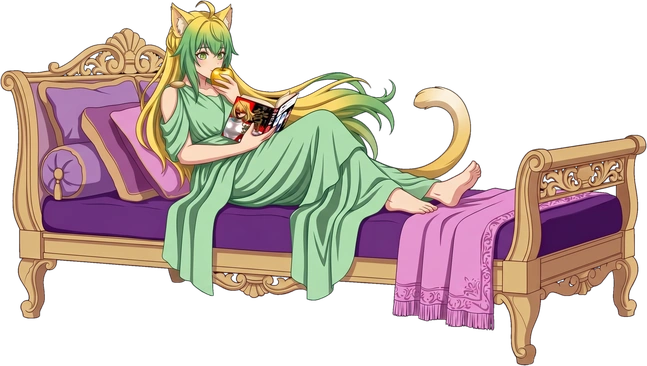 Arcadian Mascot Atalanta reading TYPE-MOON manga